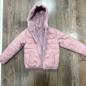 Abercrombie Kids Mauve Reversible Puffer Jacket